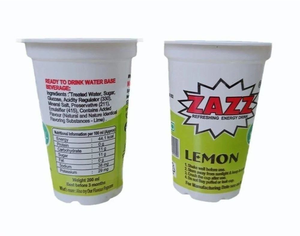 180ml Polypropylene Energy Drink Disposable Glass