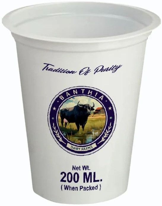 200ml Polypropylene Sleeved Lassi Disposable Glass