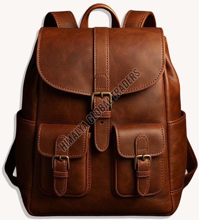 Brown Leather Backpack