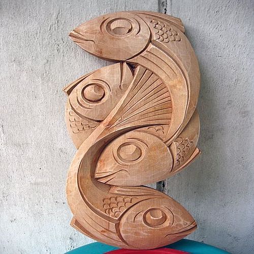 Decorative Wooden Fish Showpiece