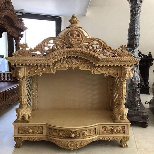Hand Carved Wooden Temple