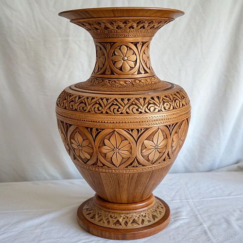 Wooden Flower Vase