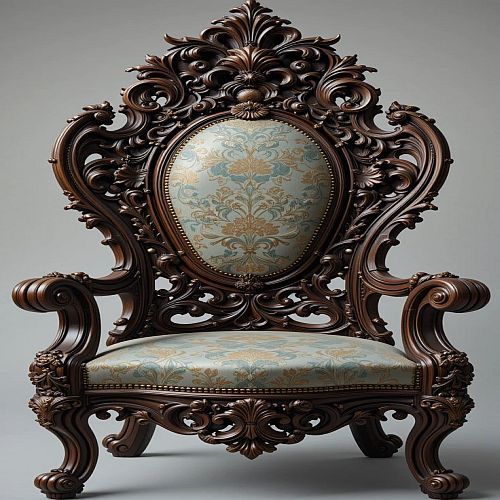 Luxury Carved Wooden Chair