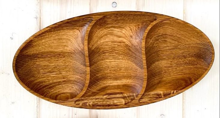 Oval Shape Wooden Tray