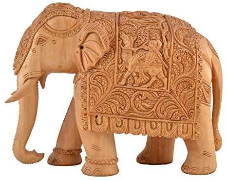 Wooden Carved Elephant Statue