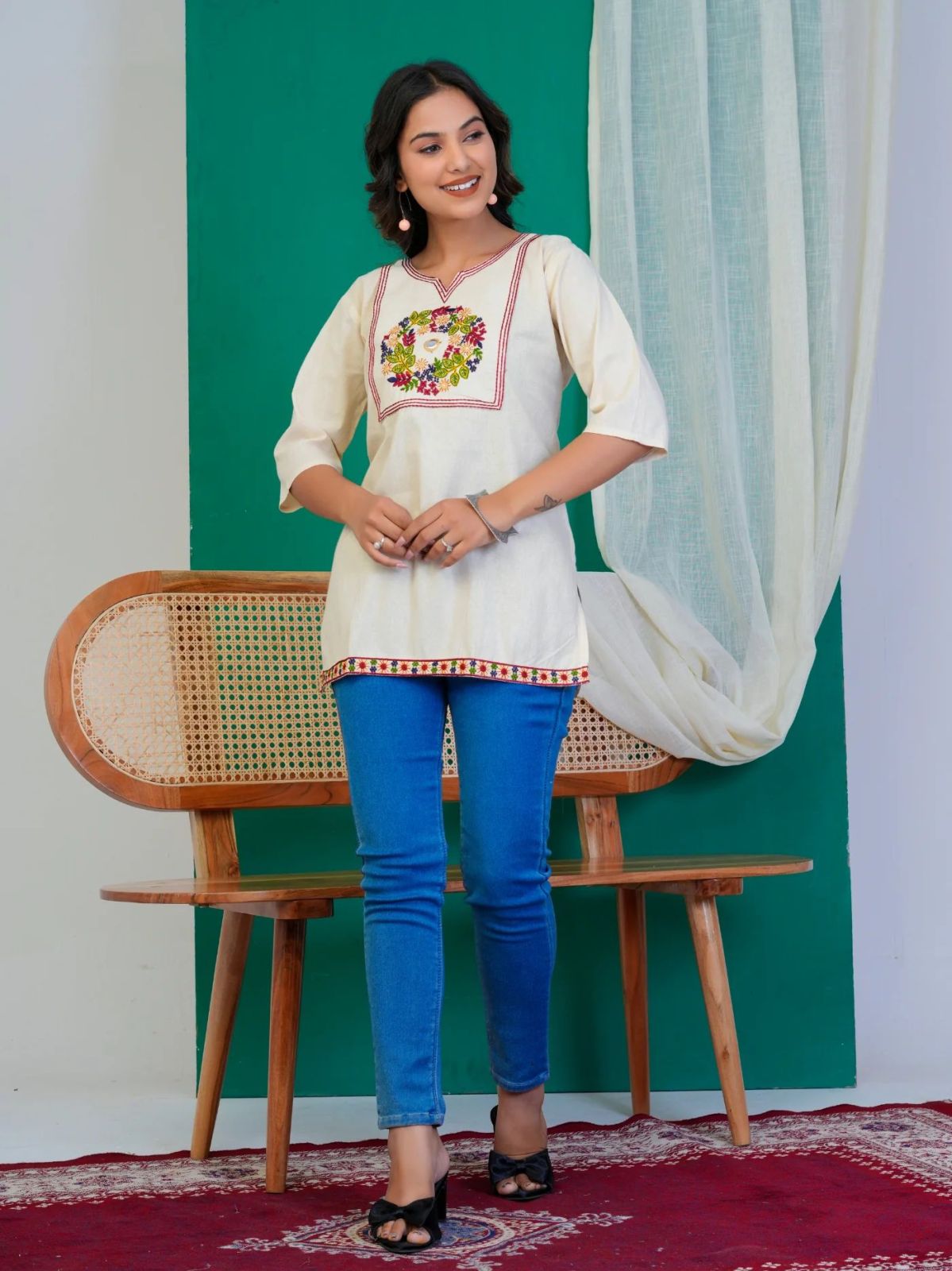 Embroidered Short Kurtis