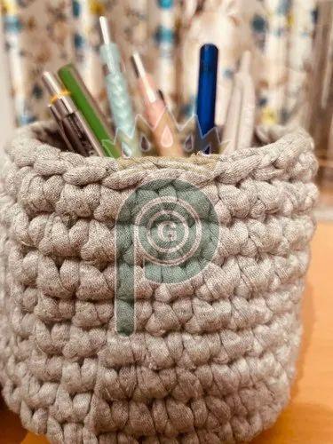 Round Jute Pen Stand