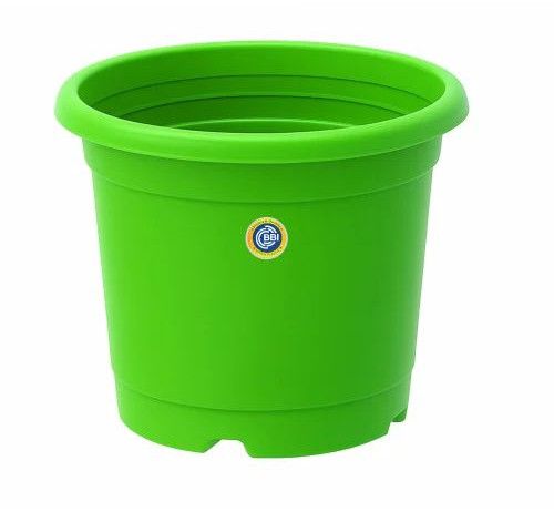 Round Green Plastic Flower Pot