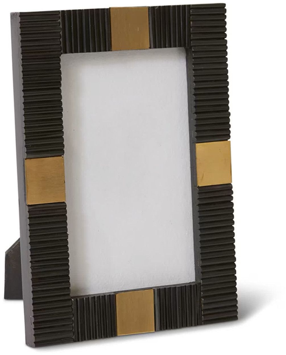 Black Ridge Resin with Brass Accent Photo Frame