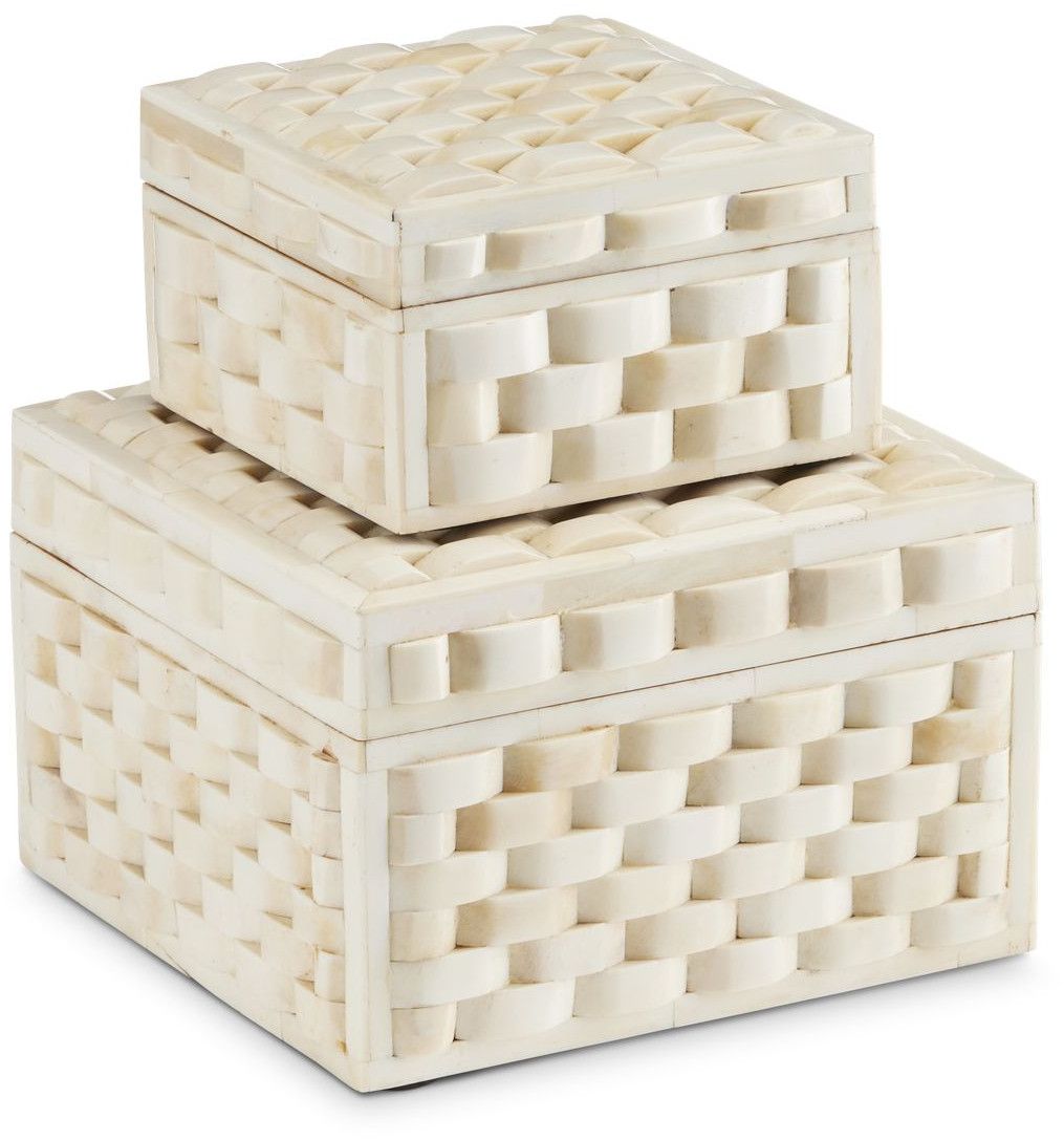 Bone Cream Vanity Organizer Box