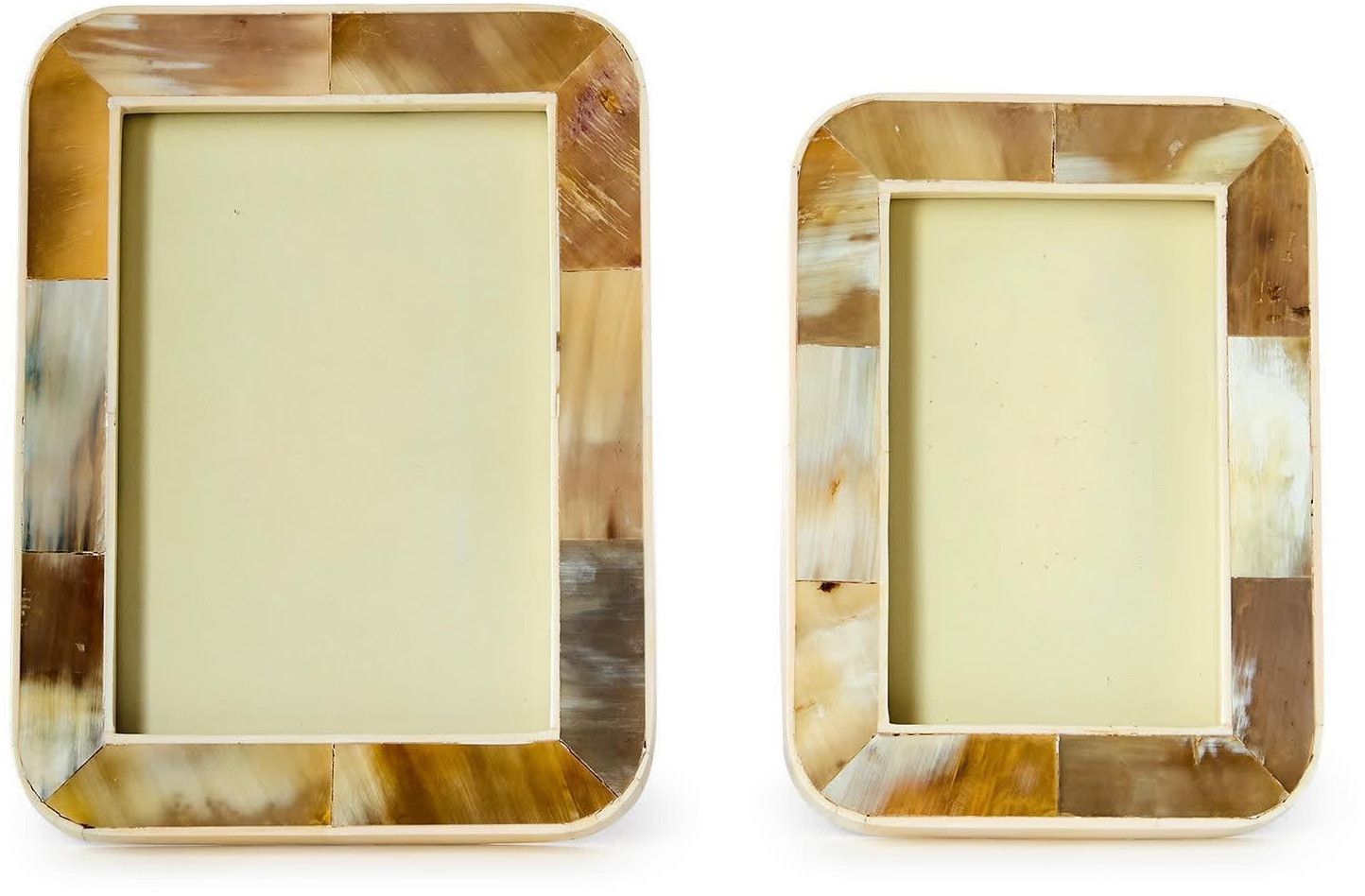 Mosaic Horn & Resin Photo Frame Set OF 2 Pcs