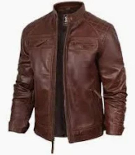 Mens Brown Vintage Leather Jacket