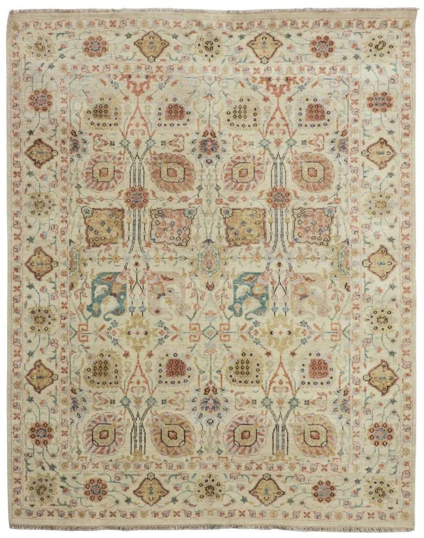 Viraaj Traditional Hand Knotted Beige Carpet