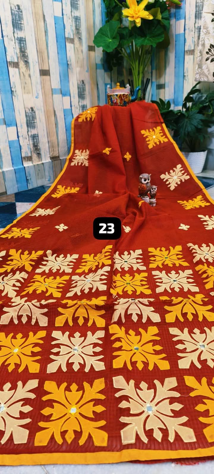 Applique Work Silk Sarees