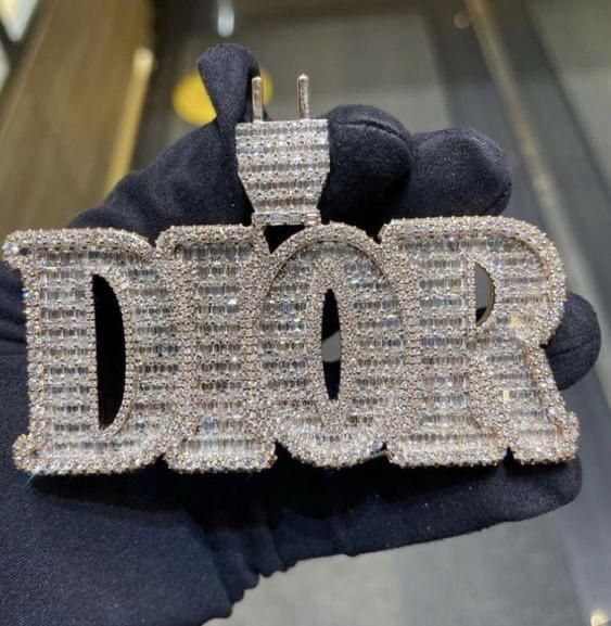 Fashion Iced Hip Hop Silver Diamond Pendant