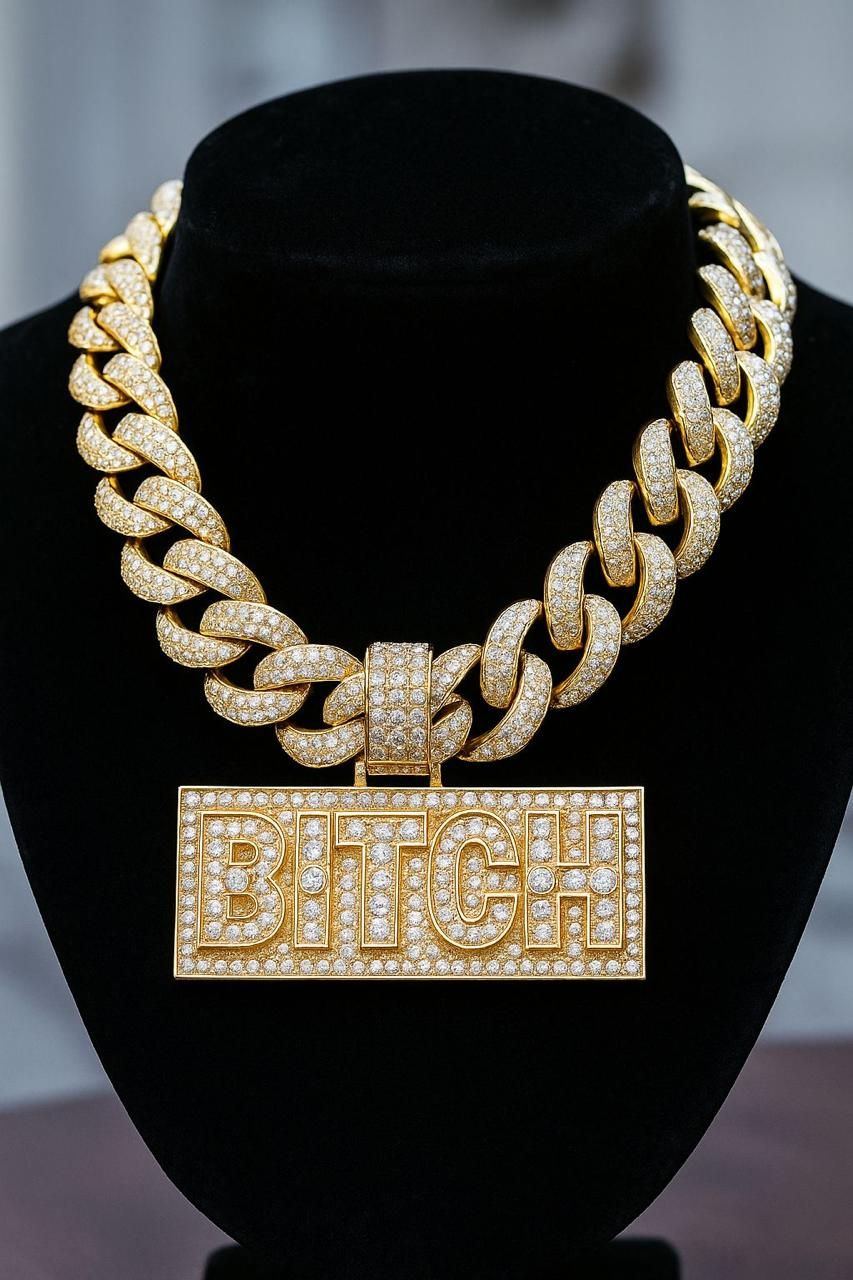 Luxury Hip Hop Gold Diamond Shine Pendant