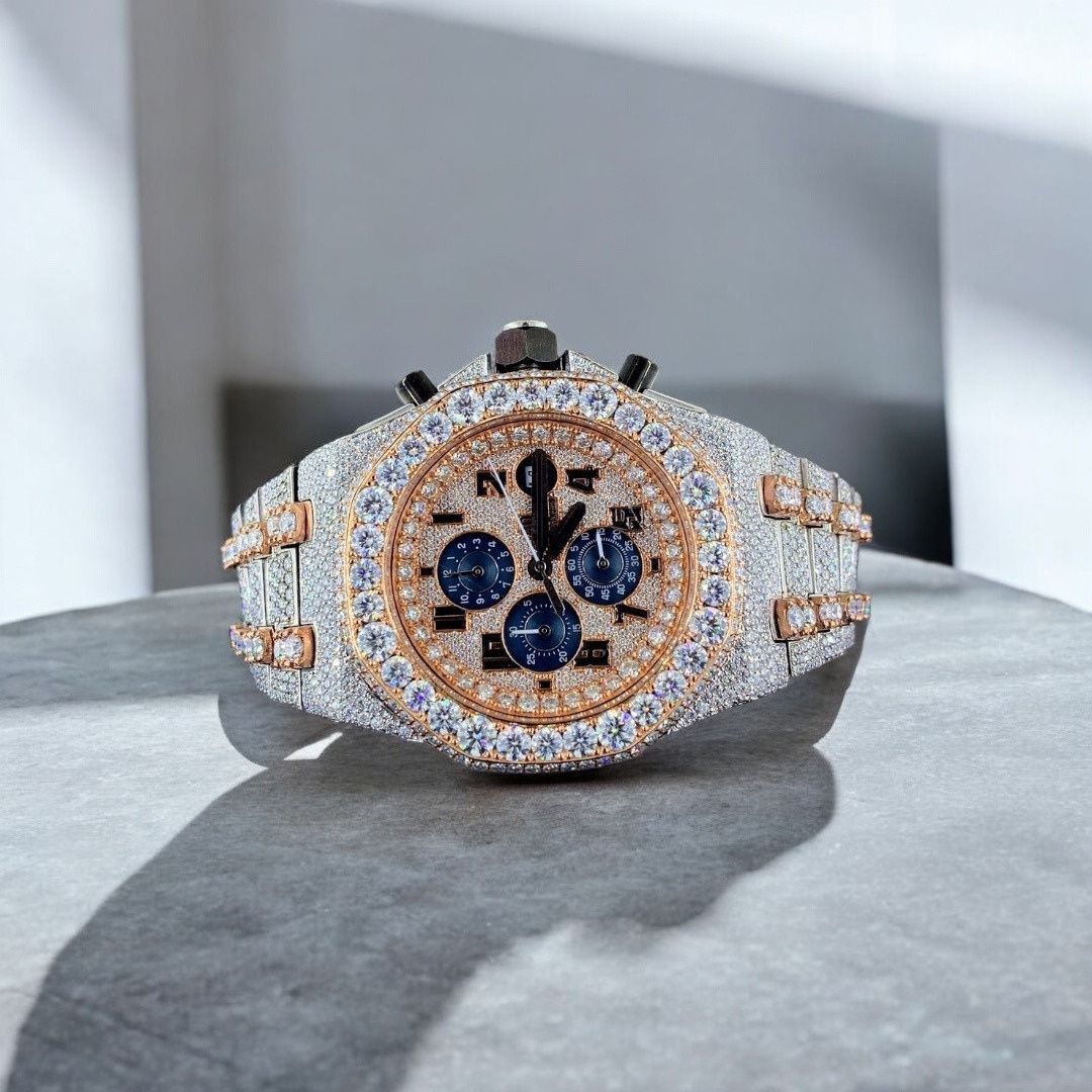 Ultimate Shine Moissanite Diamond Studded Watch