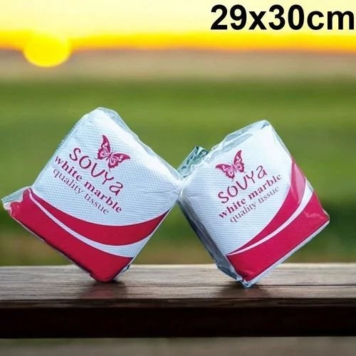 29x30cm Sovya White Marble Tissue Paper