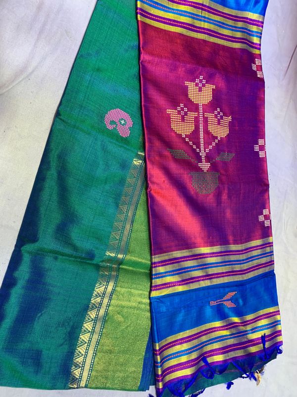 Handloom Tussar Silk Saree