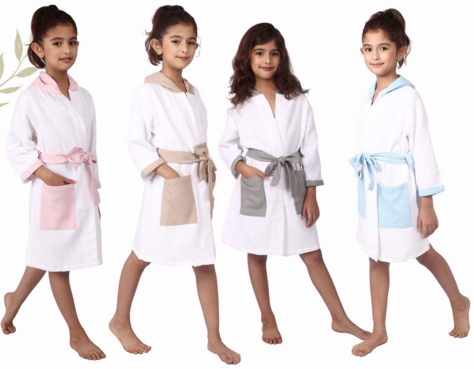 4 to 6 Year Girls Waffle Fusion Bathrobe