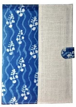 Blue Print Jute Office Document Folder