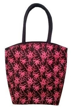 Floral Print Jute Shopping Bag