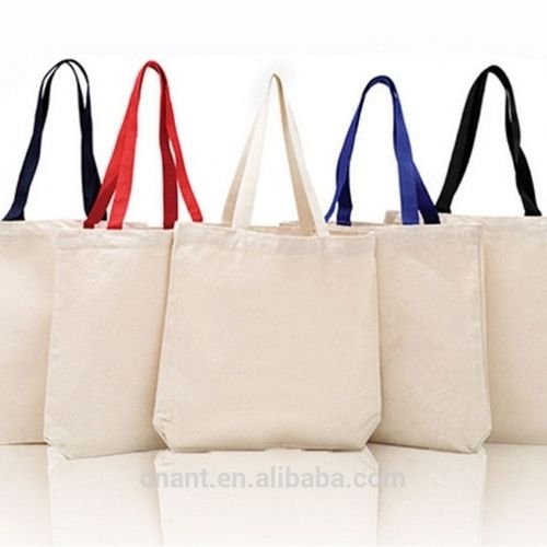 Multi-Color Handle Canvas Tote Bags