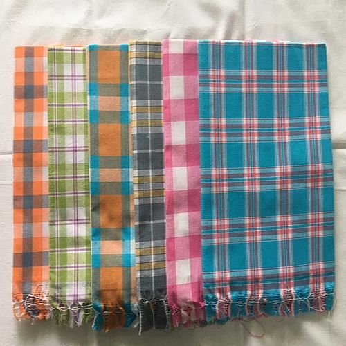 35x70 Inch Gold Cotton Check Bath Towel