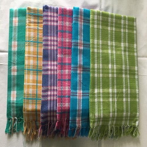 35x70 Inch Ruby Cotton Check Bath Towel