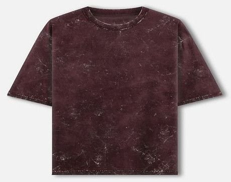 Acid Washed Maroon Oversized T-Shirt