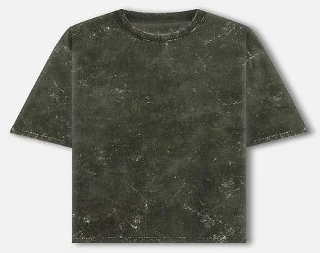 Acid Washed Olive Green Oversized T-Shirt