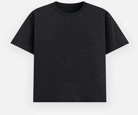 Dark Grey Melange Poly Cotton Round Neck Unisex T-Shirt