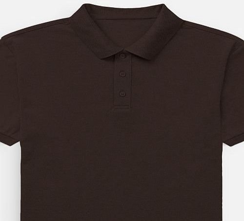 Mens Coffee Brown Cotton Polo T-Shirt