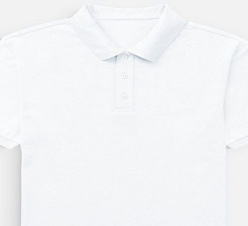 Mens Plain White Cotton Polo T-Shirt