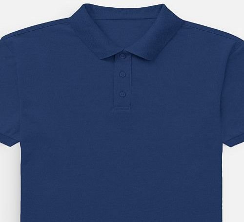 Mens Royal Blue Cotton Polo T-Shirt