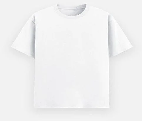 White Poly Cotton Round Neck Unisex T-Shirt