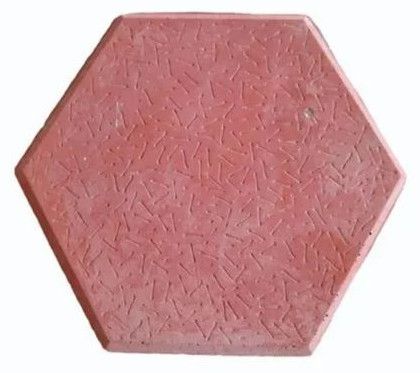 60 Mm Red Concrete Hexagon Paver Block