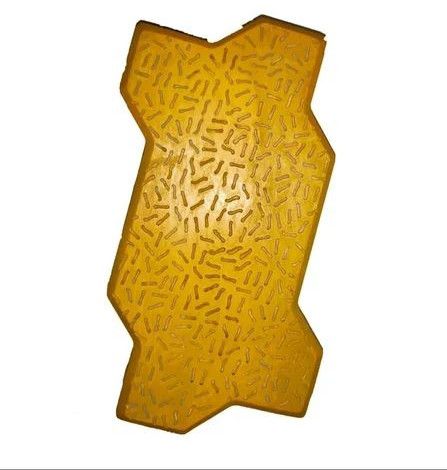 60 Mm Yellow Concrete Zig Zag Paver Block
