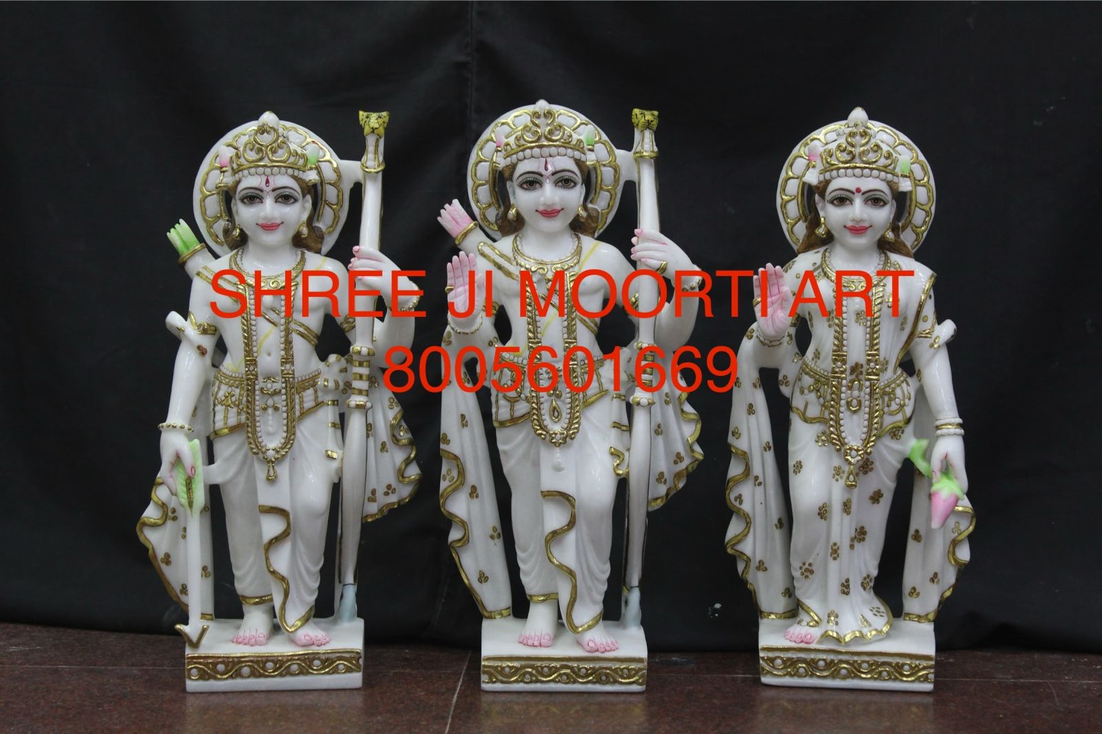 Carved RAM Darbar Marble Statue