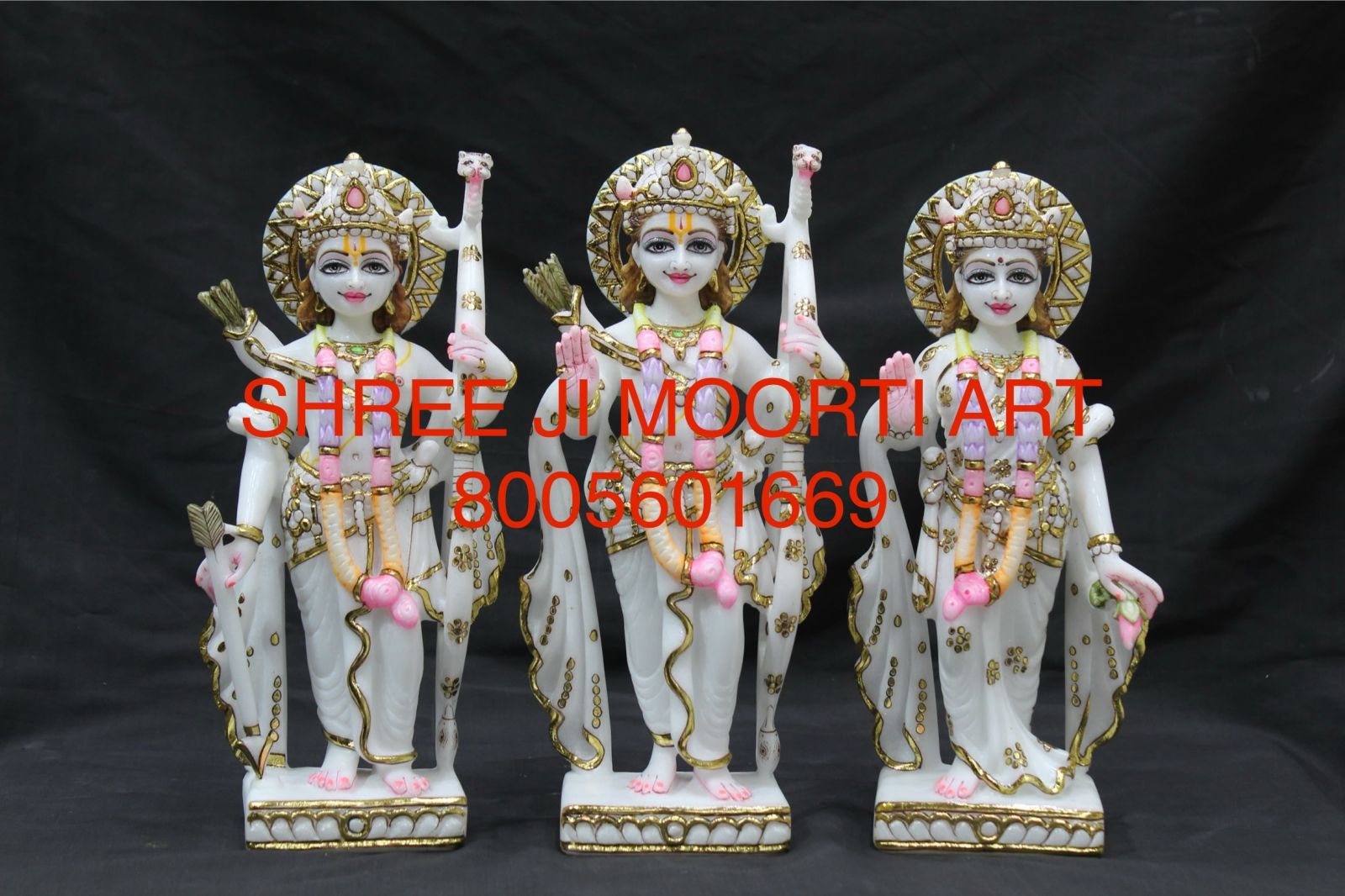 High Gloss RAM Darbar Marble Statue