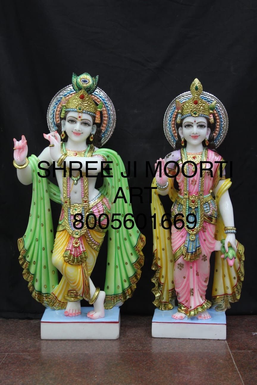 Radha Krishna Marble Statues