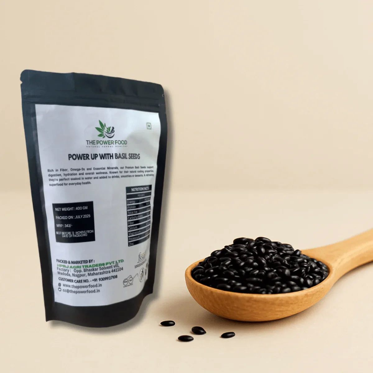 400g Natural Basil Seeds