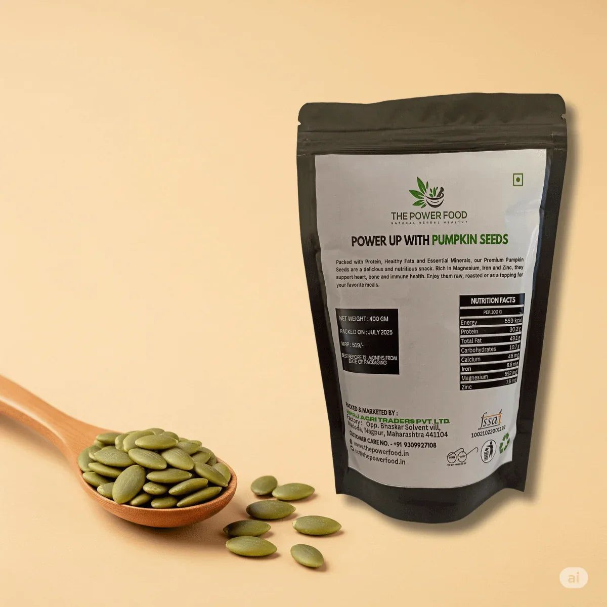 400g Natural Pumpkin Seeds