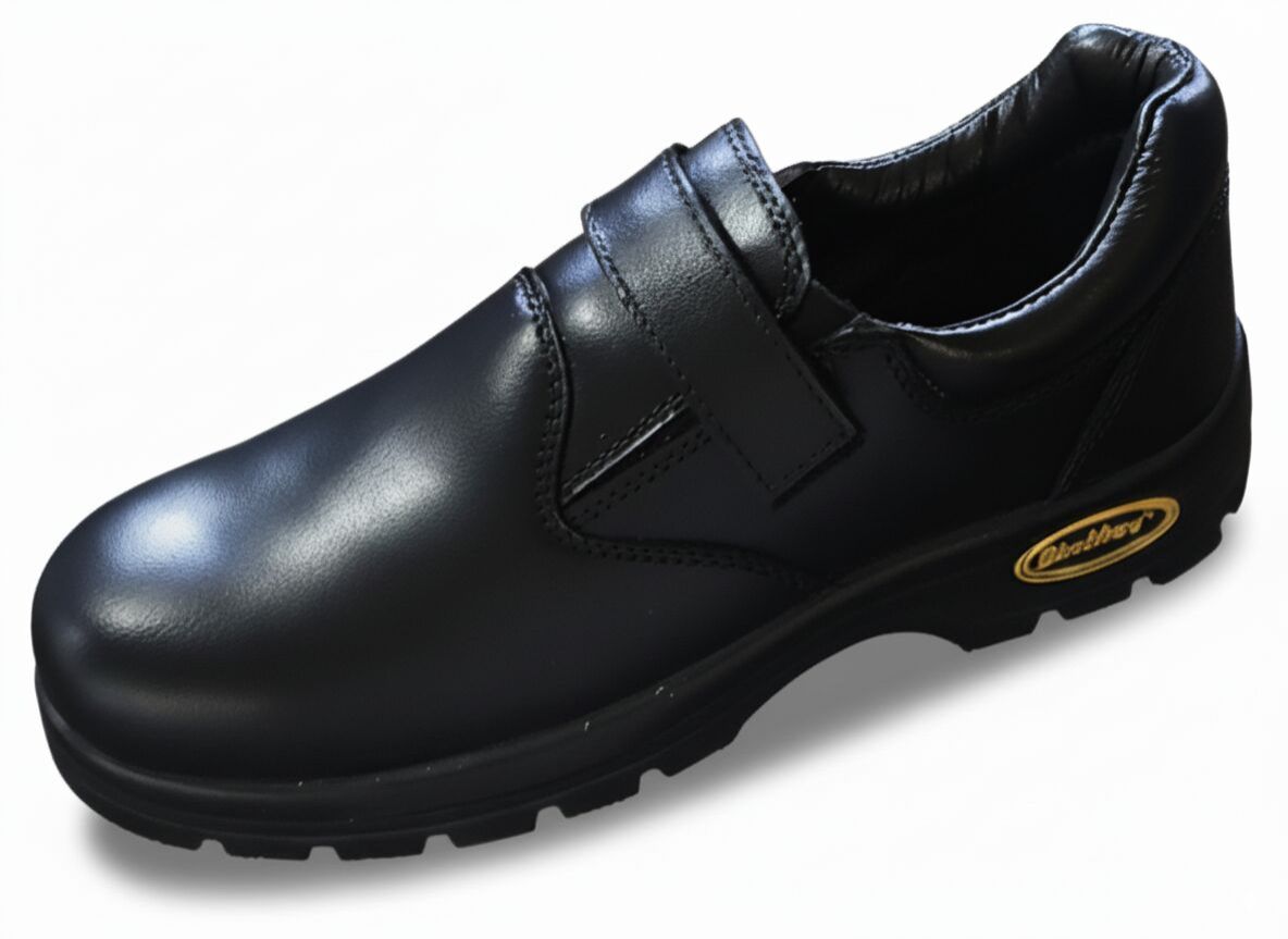 Black Leather Safety Shoes-M1635