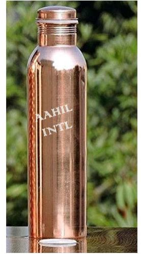 Copper Water Bottle Smooth Shiny Polish