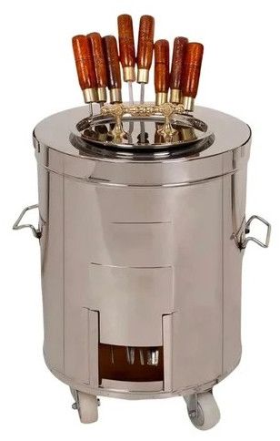 Stainless Steel Buffet Tandoor with 12 Seekhs