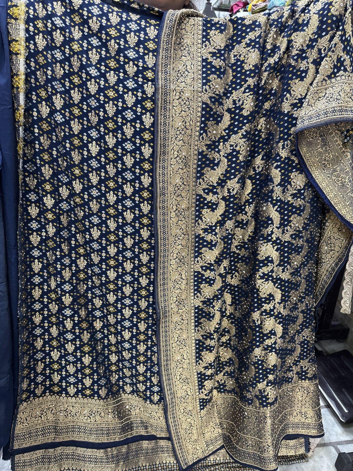 Blue Embroidered Ladies Georgette Suit