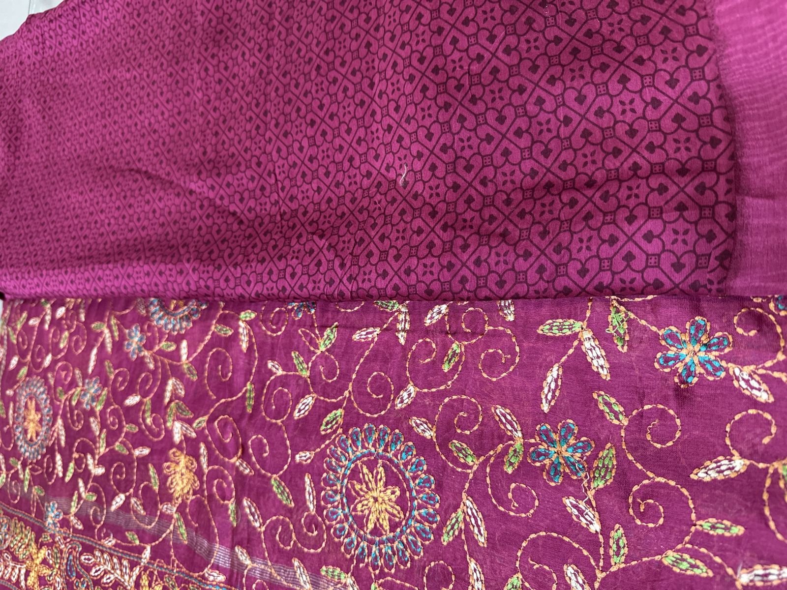 Thread Work Maheshwari Silk Suit