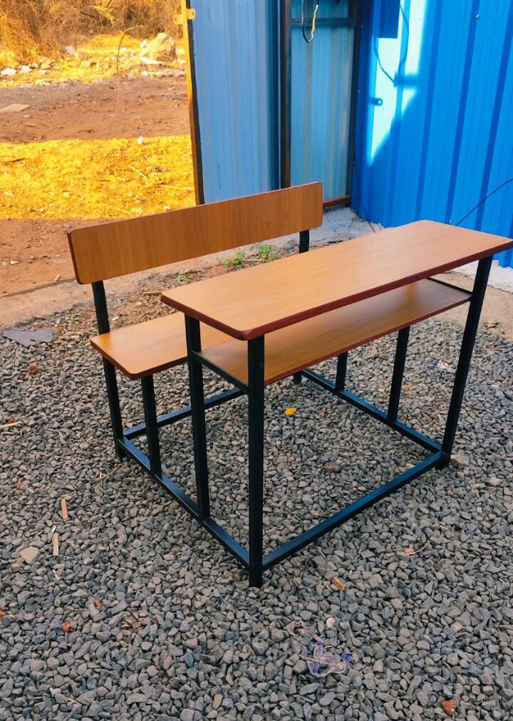 Wooden Three Seater Classroom Desk
