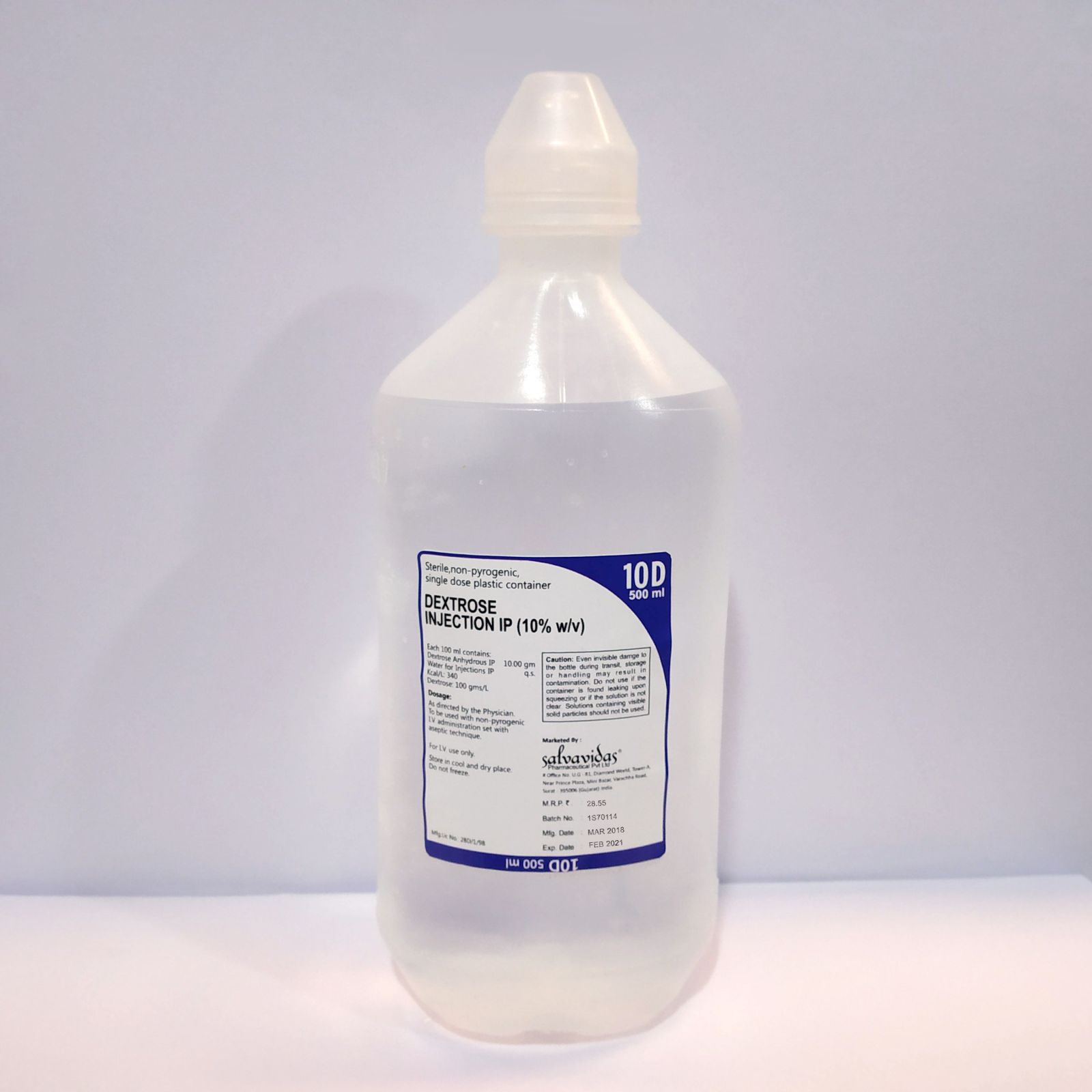 500ml Dextrose 10% IV Fluid